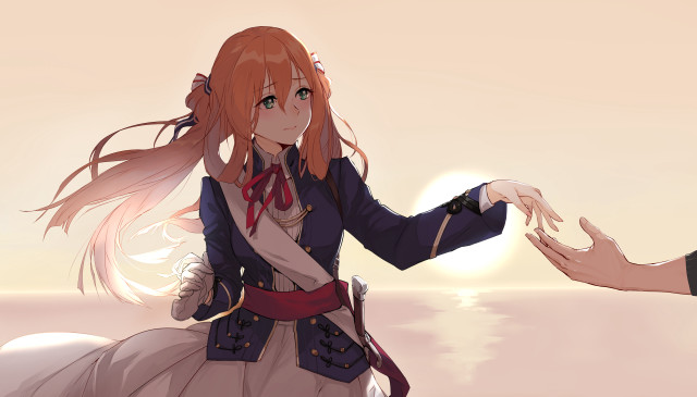 Woman dress outstretched hand neo free wallpaper - medium preview image