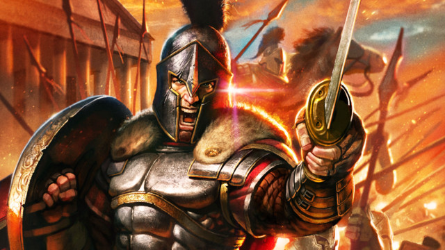 Man armor sword flames background #2 free wallpaper - medium preview image