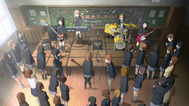 Group people room blackboard standing free wallpaper - medium preview image