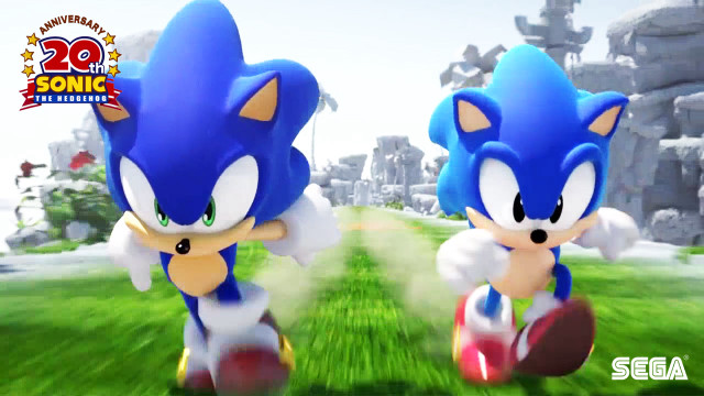 Sonic racing grassy sky background free wallpaper - medium preview image