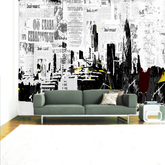 Living room couch newspaper wall free wallpaper - medium preview image