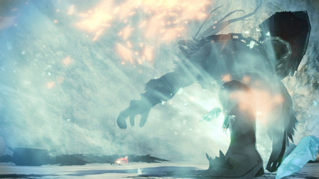 Man white suit cave giant free wallpaper - medium preview image