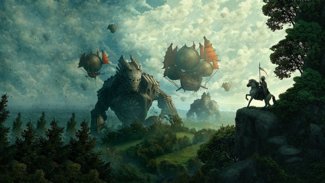 Man horse monster background man free wallpaper - medium preview image