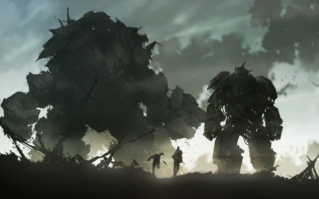 Group walking forest video game free wallpaper - medium preview image