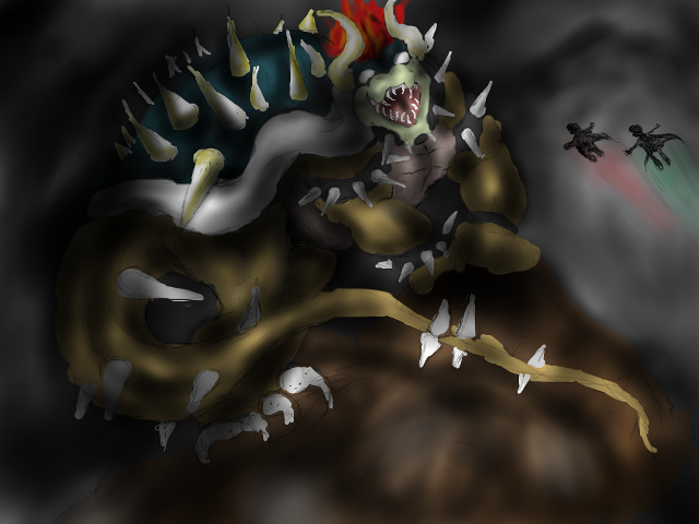 Demon attacking snake red light free wallpaper - medium preview image