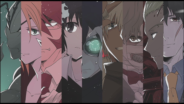 Anime characters expressions faces series #3 free wallpaper - medium preview image