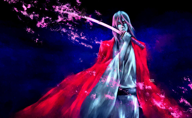 Woman red cape sword cloak #2 free wallpaper - medium preview image