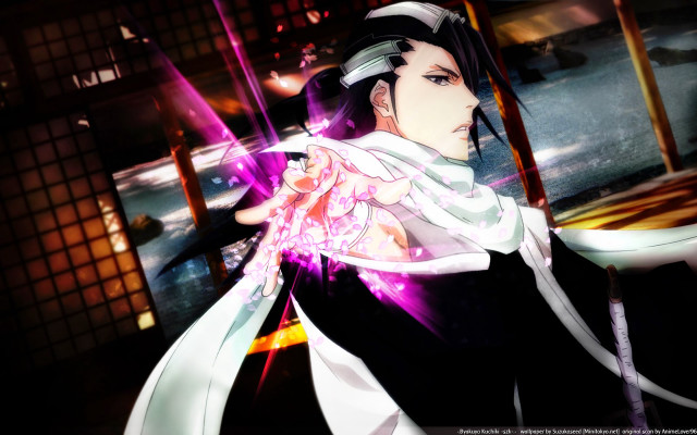 Man black white outfit purple #2 free wallpaper - medium preview image