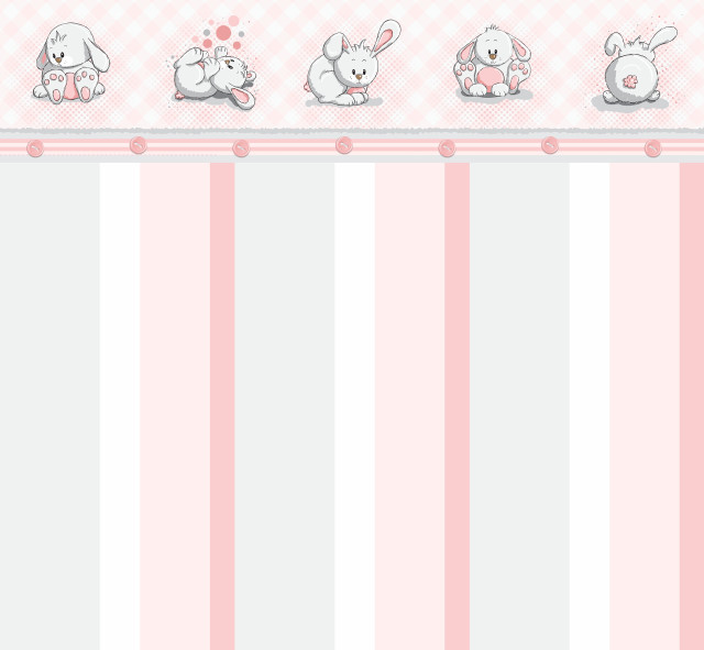 Pink white wall cartoon animals free wallpaper - medium preview image