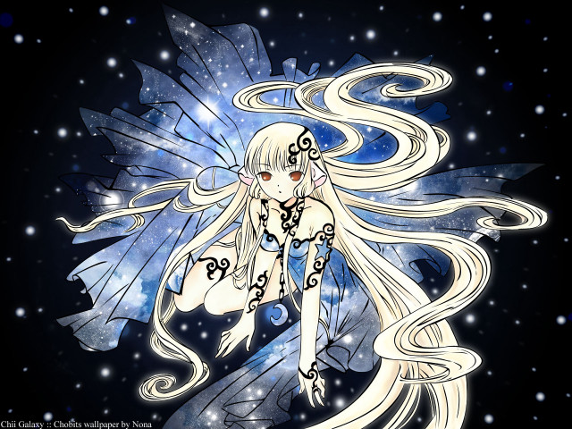 Girl white hair blue dress #2 free wallpaper for desktop - medium preview image