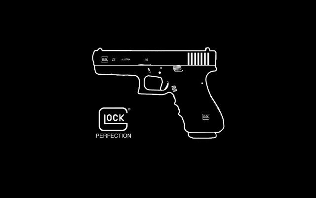 Gun lock black white stamp free wallpaper - medium preview image