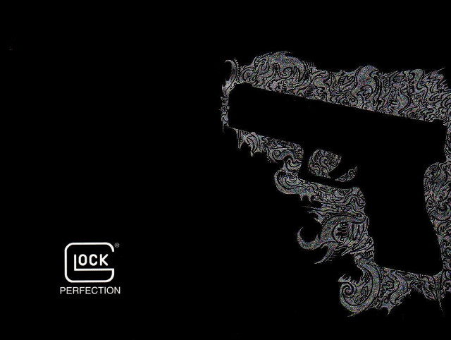 Black white gun pattern dahlov free wallpaper - medium preview image