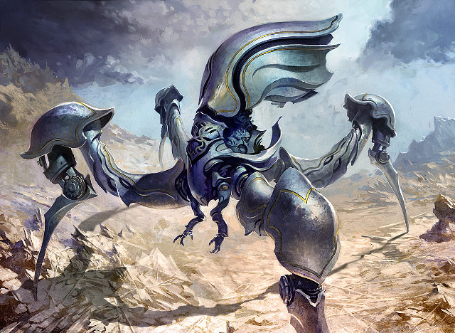 Fantasy creature sword armor desert free wallpaper - medium preview image