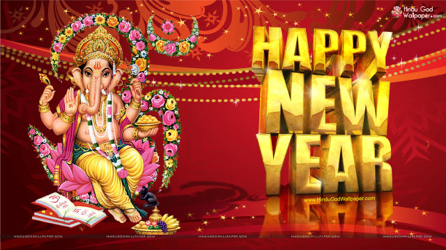 Happy new year greeting gandap free wallpaper - medium preview image