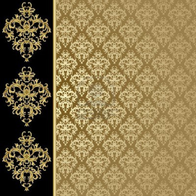 Black gold wallpaper gold border free wallpaper - medium preview image
