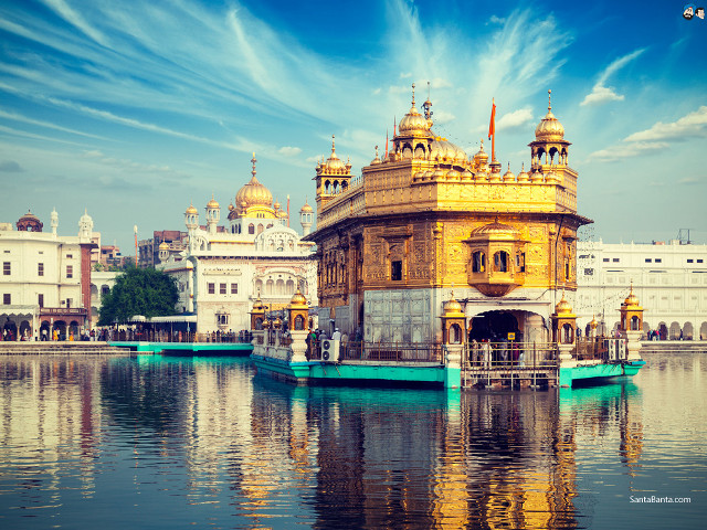 Large building lake tall golden free wallpaper - medium preview image