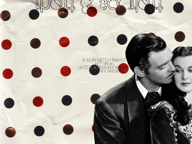 Happy holidays polka dot kissing free wallpaper - medium preview image
