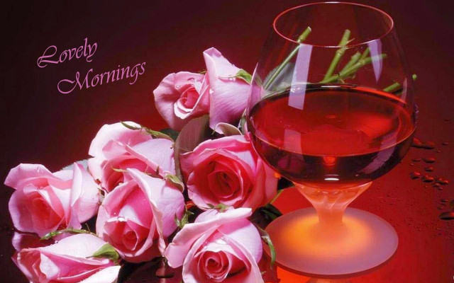 Wine roses table red background free wallpaper - medium preview image