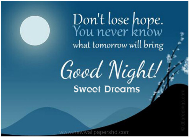 Night sky fullmoon quote blue free wallpaper - medium preview image