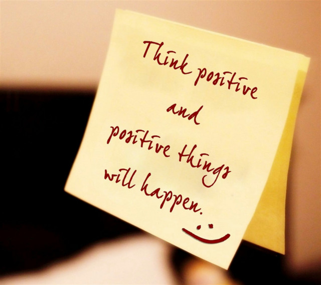 Think positive things happen handwritten free wallpaper - medium preview image