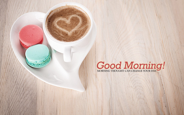 Coffee heart cookie good morning free wallpaper - medium preview image