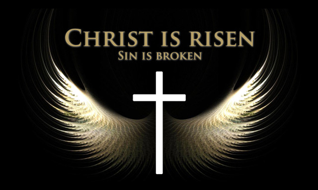Cross wings quote christ risen free wallpaper - medium preview image