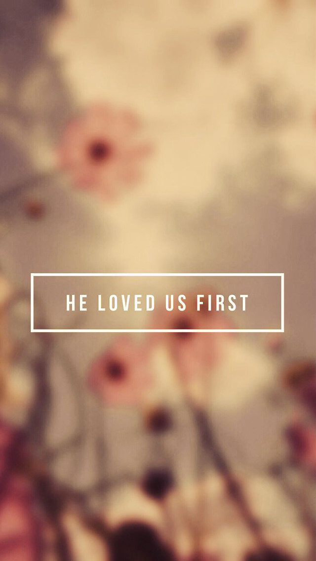 Blurry flowers he loved us free wallpaper - medium preview image