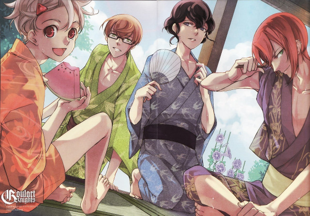 Women roof fan man group free wallpaper - medium preview image