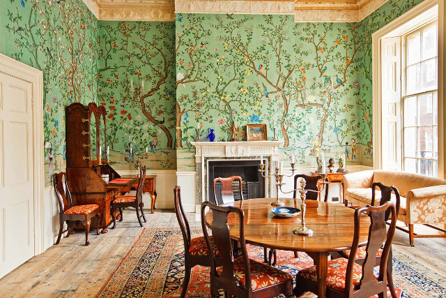 Room table fireplace treewallpaper baroque free wallpaper - medium preview image