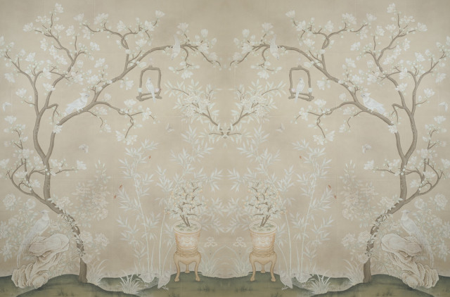 Tree vases flowers bird branch free wallpaper - medium preview image