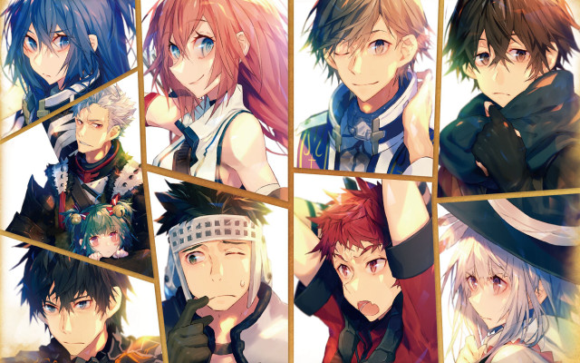 Anime characters expressions hair group free wallpaper - medium preview image