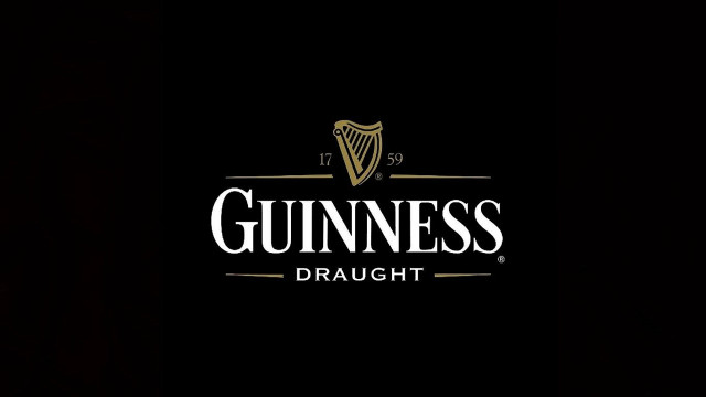 Guinness draught logo black background free wallpaper - medium preview image