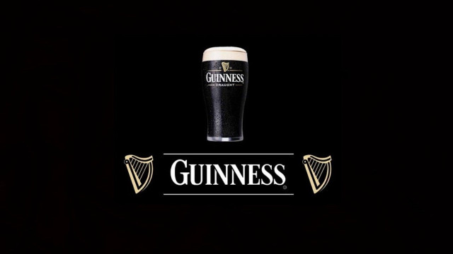 Guinness glass black background logo free wallpaper - medium preview image