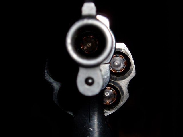 Close up black gun white free wallpaper - medium preview image