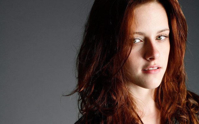Woman red hair black shirt #3 free wallpaper - medium preview image