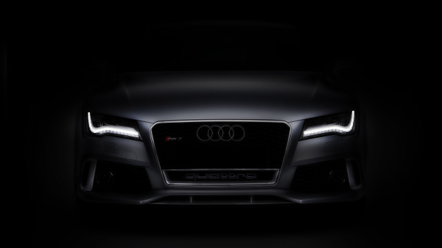 Black car dark headlights spotlight free wallpaper - medium preview image
