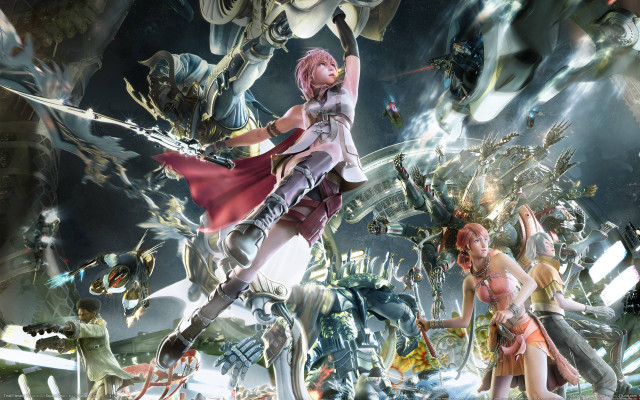 Anime characters monster sword battle free wallpaper - medium preview image