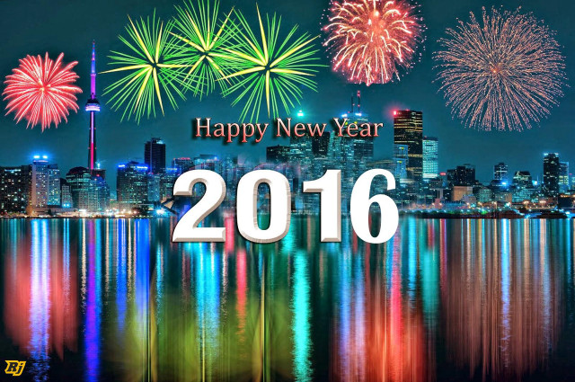 Fireworks city skyline 2016 display free wallpaper - medium preview image