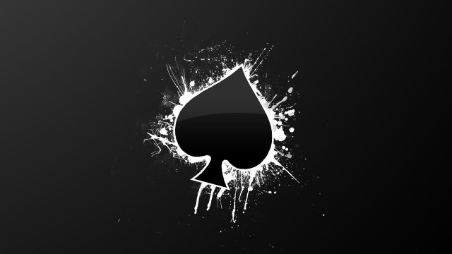 Black white spade background paint free wallpaper - medium preview image