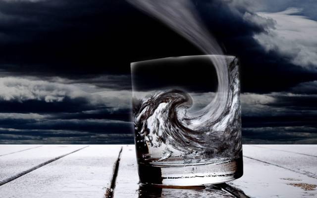 Glass water table sky background free wallpaper - medium preview image