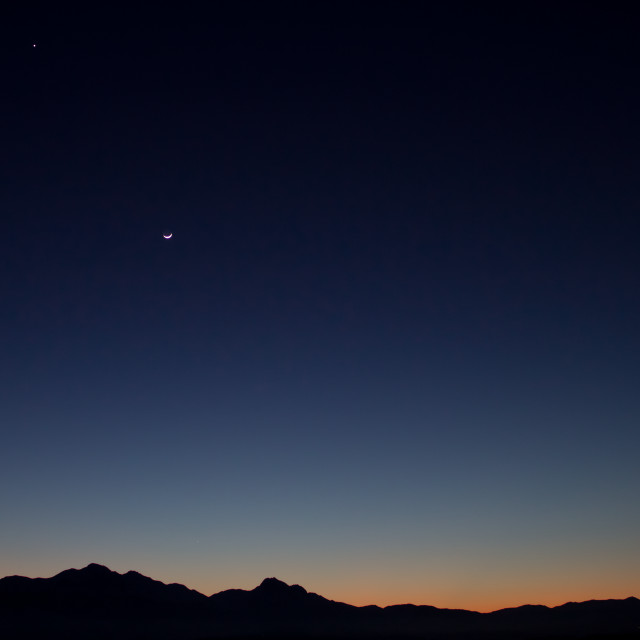 Mountain range night moon distant free wallpaper - medium preview image