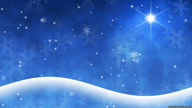 Blue background snowflakes star sky free wallpaper - medium preview image