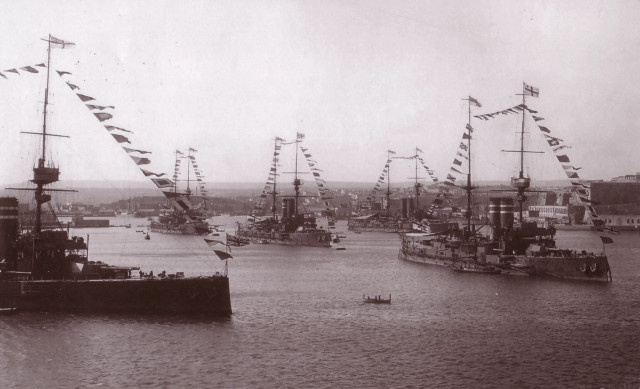 Ships river harbor flags floating free wallpaper - medium preview image