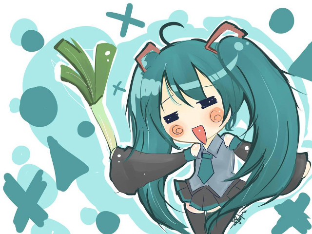 Cartoon girl long hair knife free wallpaper - medium preview image