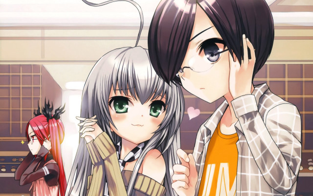 Anime characters room cat head free wallpaper - medium preview image