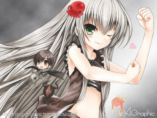 Girl demon red object long free wallpaper - medium preview image
