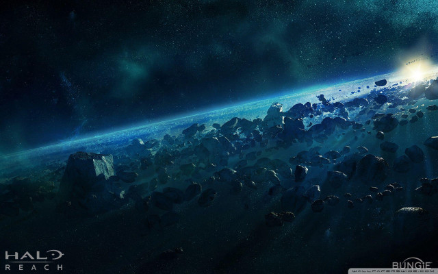 Rocks stars planets horizon space free wallpaper - medium preview image