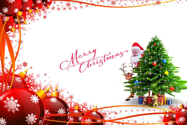 Santa claus christmas tree presents #2 free wallpaper - medium preview image