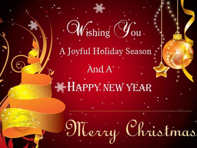 Merry christmas card red background free wallpaper - medium preview image