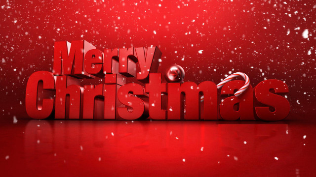 Red merry christmas card snow free wallpaper - medium preview image